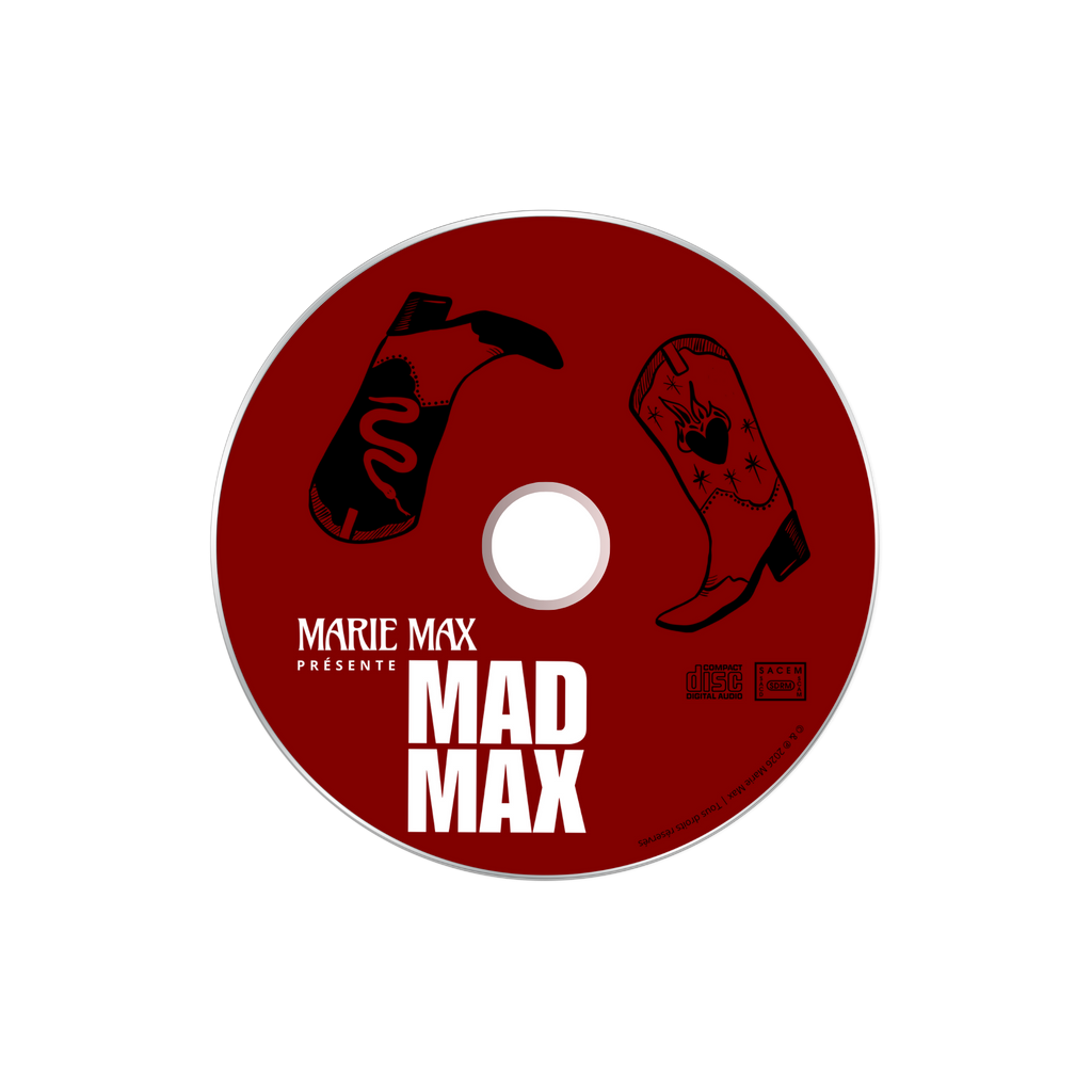 Rond de CD de l'album représentant une illustration de santiags par Solange Stories