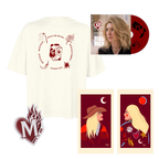 Pack Marie Max composé du t-shirt écru, de l'album, du patch et de 2 affiches déco représentant Marie et Max de profil 