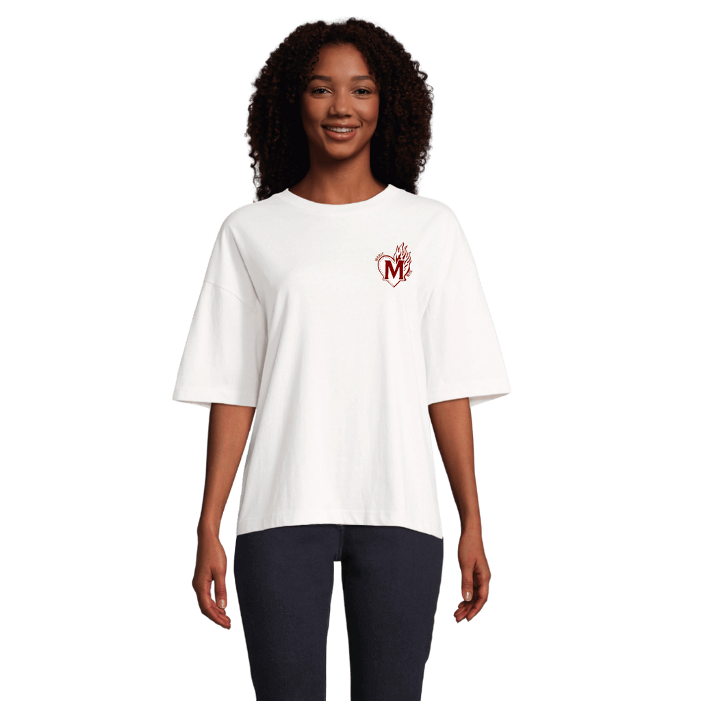 T-shirt Marie Max écru avec logo sur le cœur