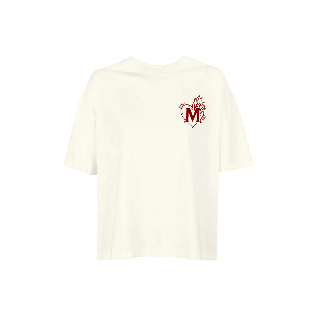 T-shirt Marie Max écru avec logo sur le cœur