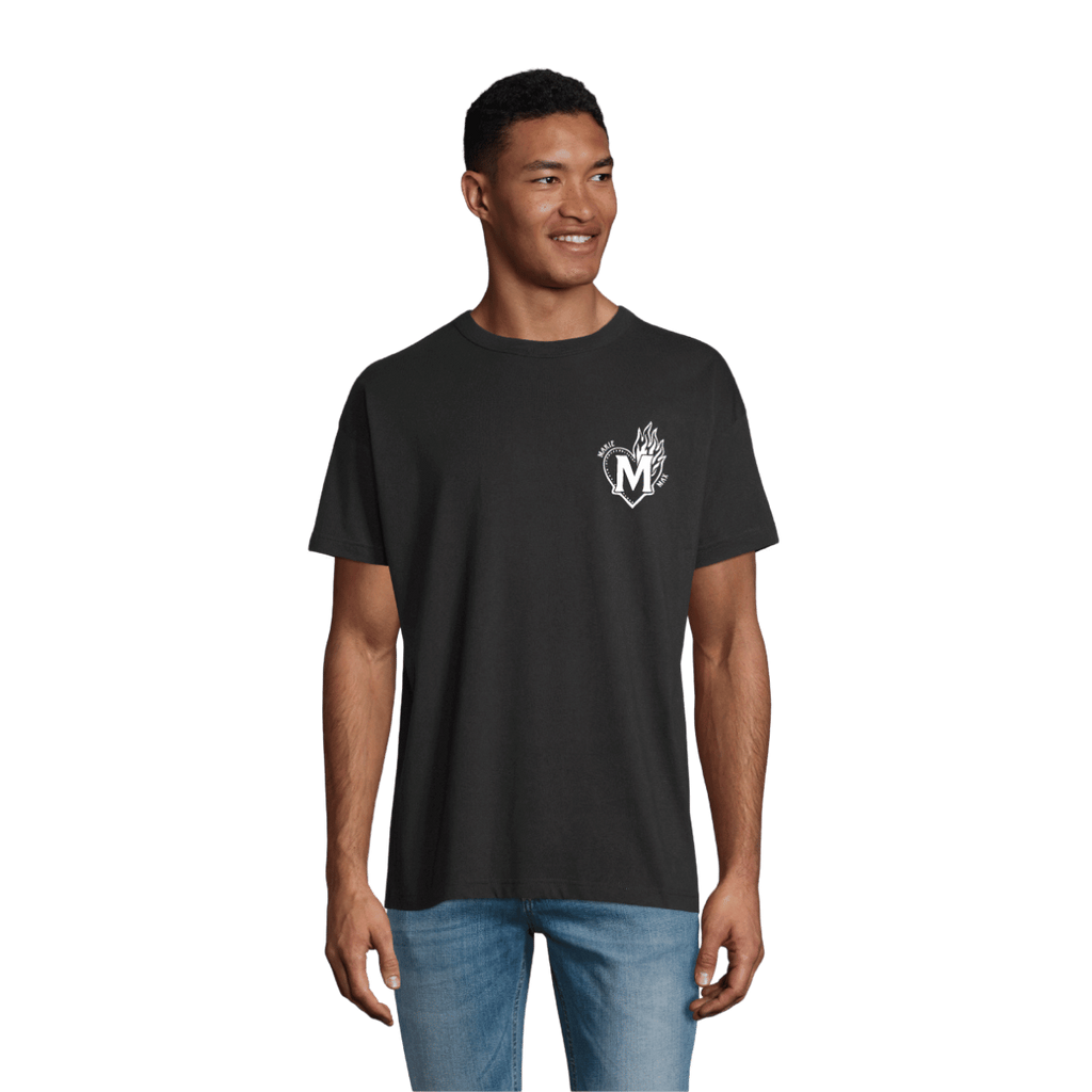T-shirt Marie Max noir avec logo sur le cœur